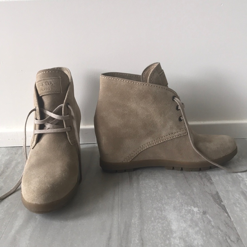 Prada Milano suede ankle boots